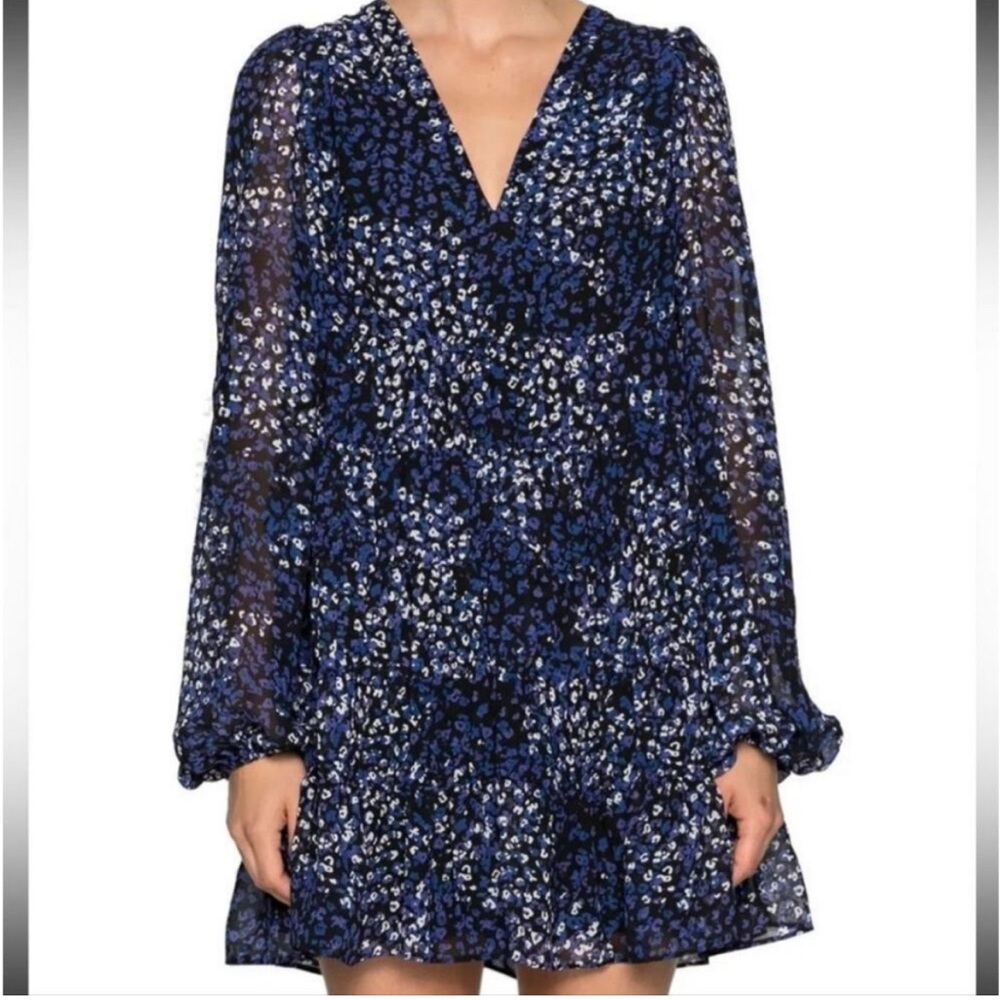 Ted Baker Blue Long Sleeve Ruched Blouse